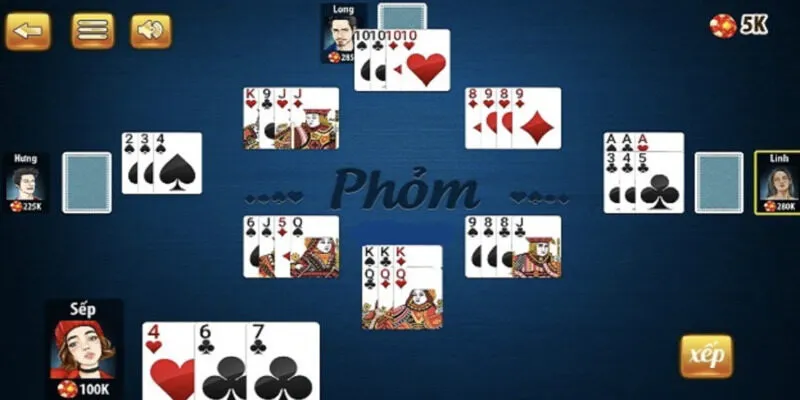 Phỏm là game bài phổ biến thu hút hàng triệu game thủ trên toàn thế giới