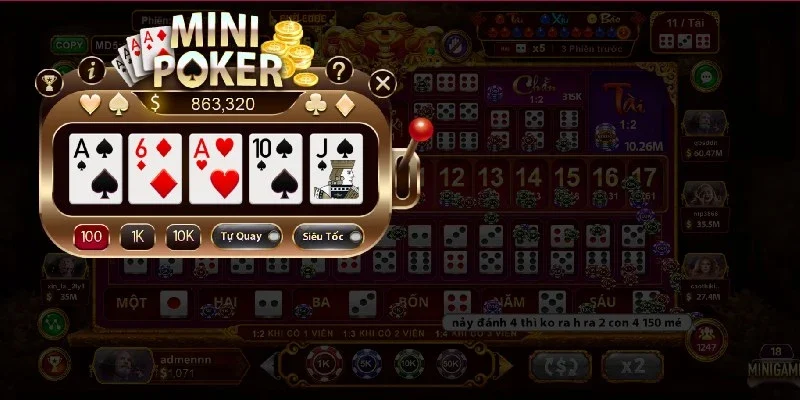 hướng dẫn chơi mini poker