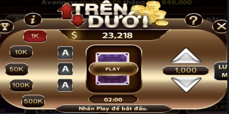 hướng dẫn chơi Trên Dưới